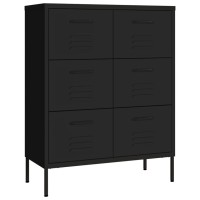 Vidaxl Drawer Cabinet Black 31.5X13.8X40 Steel