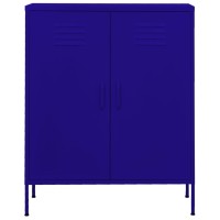 Vidaxl Storage Cabinet Navy Blue 31.5X13.8X40 Steel