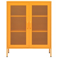 Vidaxl Storage Cabinet Mustard Yellow 31.5X13.8X40 Steel