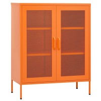 Vidaxl Storage Cabinet Orange 31.5X13.8X40 Steel