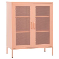 Vidaxl Storage Cabinet Pink 31.5X13.8X40 Steel