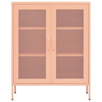 Vidaxl Storage Cabinet Pink 31.5X13.8X40 Steel