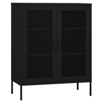 Vidaxl Storage Cabinet Black 31.5X13.8X40 Steel