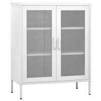 Vidaxl Storage Cabinet White 31.5X13.8X40 Steel