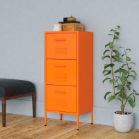 Vidaxl Storage Cabinet Orange 16.7X13.8X40 Steel