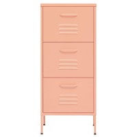 Vidaxl Storage Cabinet Pink 16.7X13.8X40 Steel