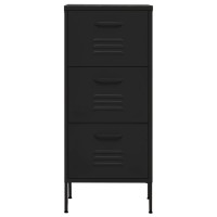Vidaxl Storage Cabinet Black 16.7X13.8X40 Steel