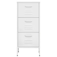 Vidaxl Storage Cabinet White 16.7X13.8X40 Steel