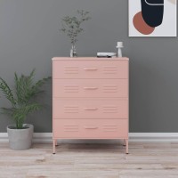 vidaXL Chest of Drawers Pink 31.5