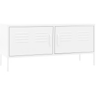 Vidaxl Tv Cabinet White 41.3X13.8X19.7 Steel