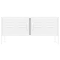 Vidaxl Tv Cabinet White 41.3X13.8X19.7 Steel