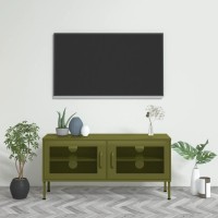 Vidaxl Tv Cabinet Olive Green 41.3X13.8X19.7 Steel