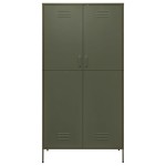 Vidaxl Wardrobe Olive Green 35.4X19.7X70.9 Steel