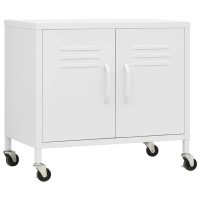 Vidaxl Storage Cabinet White 23.6X13.8X22 Steel