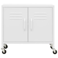 Vidaxl Storage Cabinet White 23.6X13.8X22 Steel