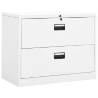 vidaXL Filing Cabinet White 35.4