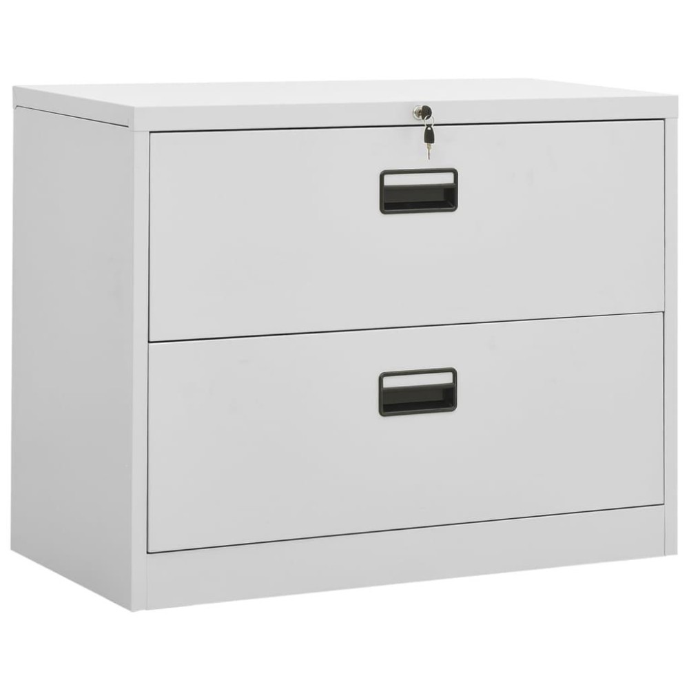 vidaXL Filing Cabinet Light Gray 35.4