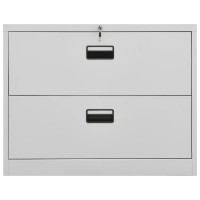 vidaXL Filing Cabinet Light Gray 35.4