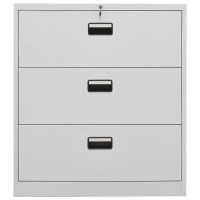 Vidaxl Filing Cabinet Light Gray 35.4X18.1X40.6 Steel