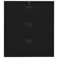 Vidaxl Filing Cabinet Black 35.4X18.1X40.6 Steel