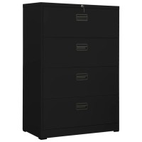 vidaXL Filing Cabinet Black 35.4