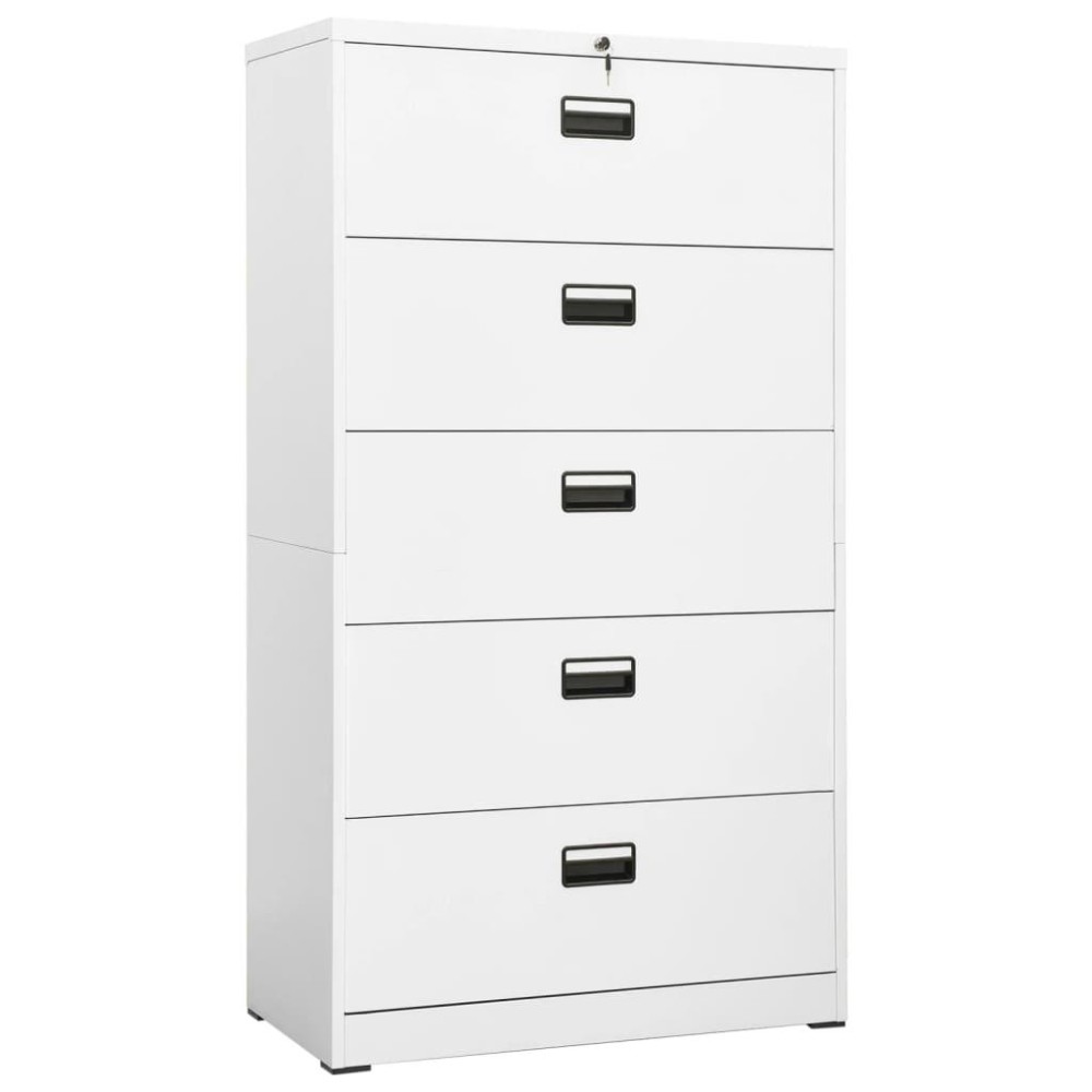 vidaXL Filing Cabinet White 35.4