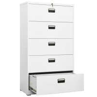 vidaXL Filing Cabinet White 35.4