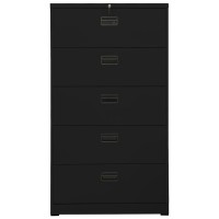 vidaXL Filing Cabinet Black 35.4