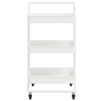 Vidaxl 3-Tier Kitchen Trolley White 16.5X13.8X33.5 Iron And Abs