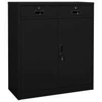 Vidaxl Office Cabinet Black 35.4X15.7X40.2 Steel