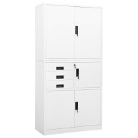 Vidaxl Office Cabinet White 35.4X15.7X70.9 Steel