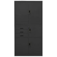 Vidaxl Office Cabinet Anthracite 35.4X15.7X70.9 Steel