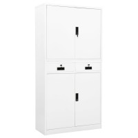 Vidaxl Office Cabinet White 35.4X15.7X70.9 Steel