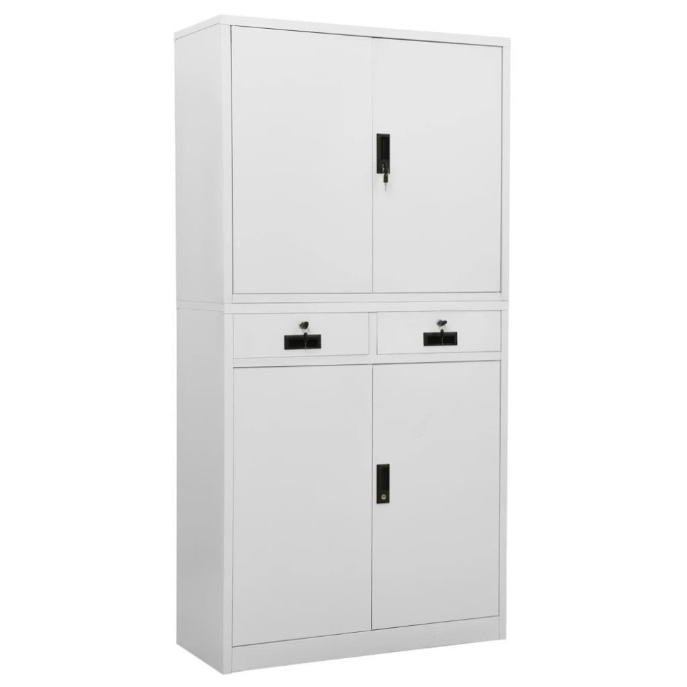 vidaXL Office Cabinet Light Gray 35.4