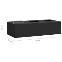 vidaXL Office Flower Box Anthracite 35.4