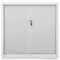 Vidaxl Sliding Door Cabinet Gray 35.4X15.7X35.4 Steel