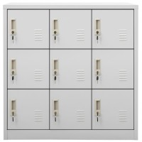vidaXL Locker Cabinet Light Gray 35.4