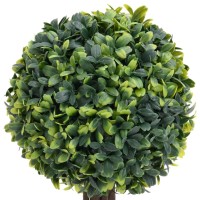 vidaXL Artificial Boxwood Plants 2 pcs with Pots Ball Shaped Green 13