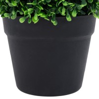 vidaXL Artificial Boxwood Plants 2 pcs with Pots Ball Shaped Green 10.6