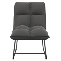 Vidaxl Leisure Chair With Metal Frame Dark Gray Velvet