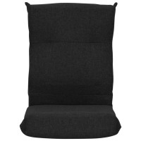 Vidaxl Folding Floor Chair Black Fabric
