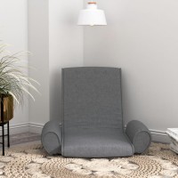 vidaXL Folding Floor Chair Light Gray Fabric