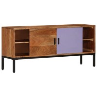 Vidaxl Tv Cabinet Honey Brown And Gray 43.3X11.8X19.7 Solid Wood Acacia