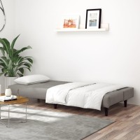 vidaXL 2-Seater Sofa Bed Light Gray Velvet