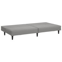 vidaXL 2-Seater Sofa Bed Light Gray Velvet