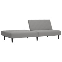 vidaXL 2-Seater Sofa Bed Light Gray Velvet