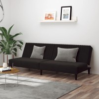 Vidaxl 2-Seater Sofa Bed Black Velvet