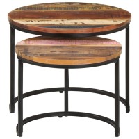 vidaXL Nesting Tables 2 pcs Solid Reclaimed Wood