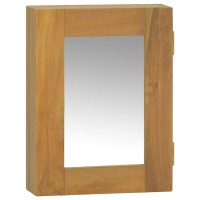 Vidaxl Mirror Cabinet 11.8X3.9X15.7 Solid Wood Teak