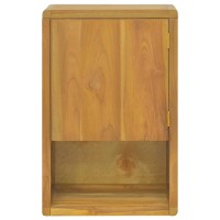 Vidaxl Wall-Mounted Bathroom Cabinet 17.7X11.8X27.6 Solid Wood Teak